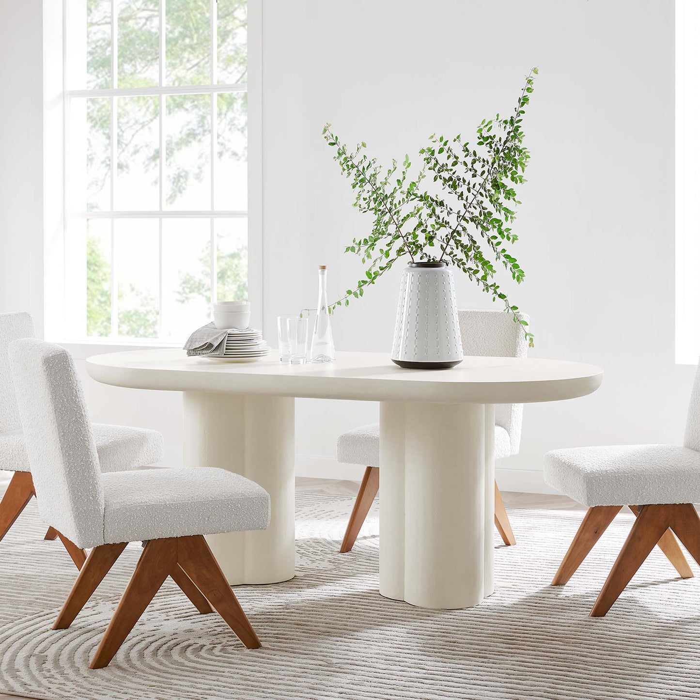 Caspian 72" Mesa de Comedor Ovalada
