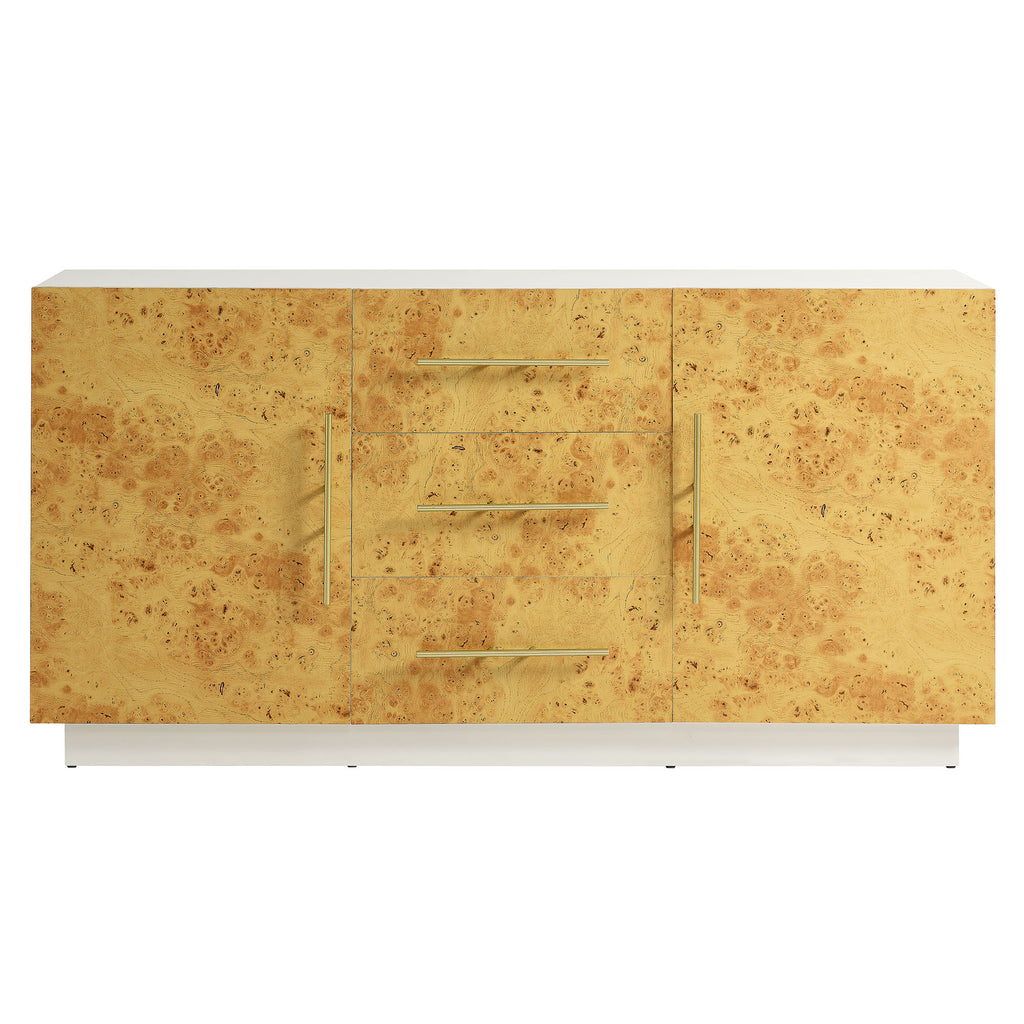 Abel 59 Inch Burl Wood Sideboard Buffet TV Stand
