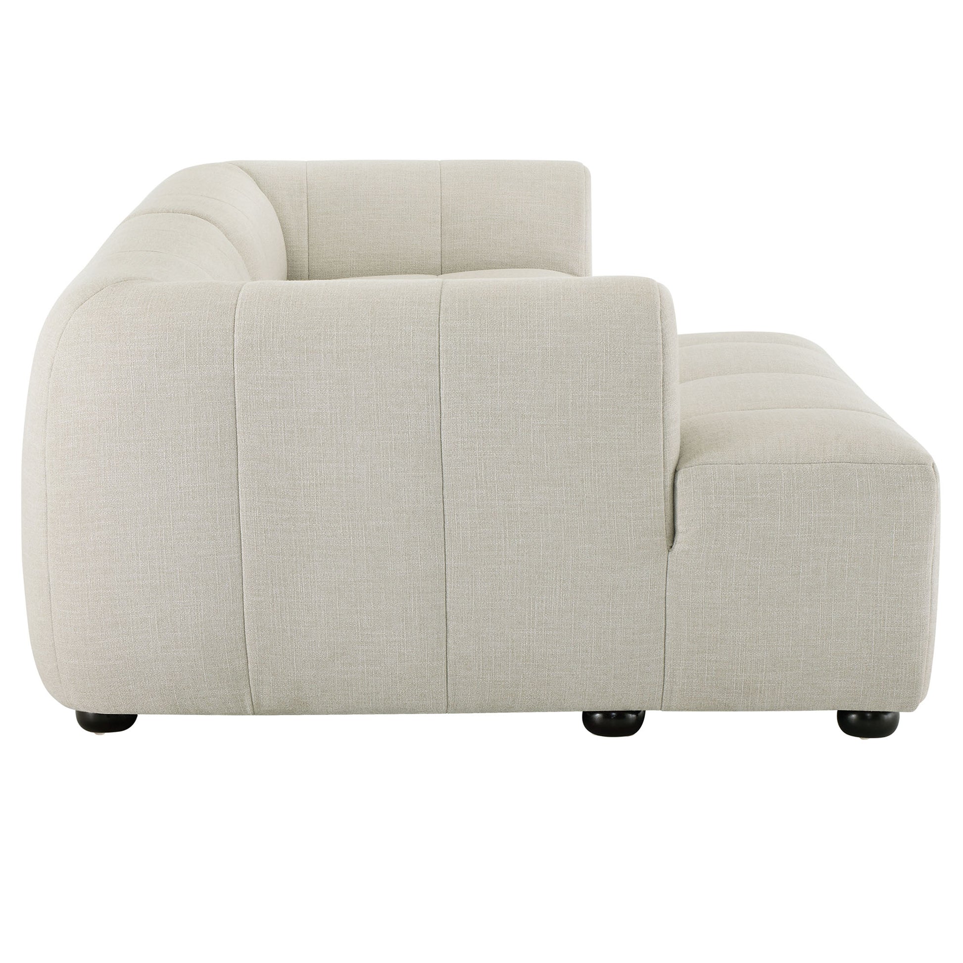 Liana Left-Facing Upholstered Fabric Modular sofá with Chaise