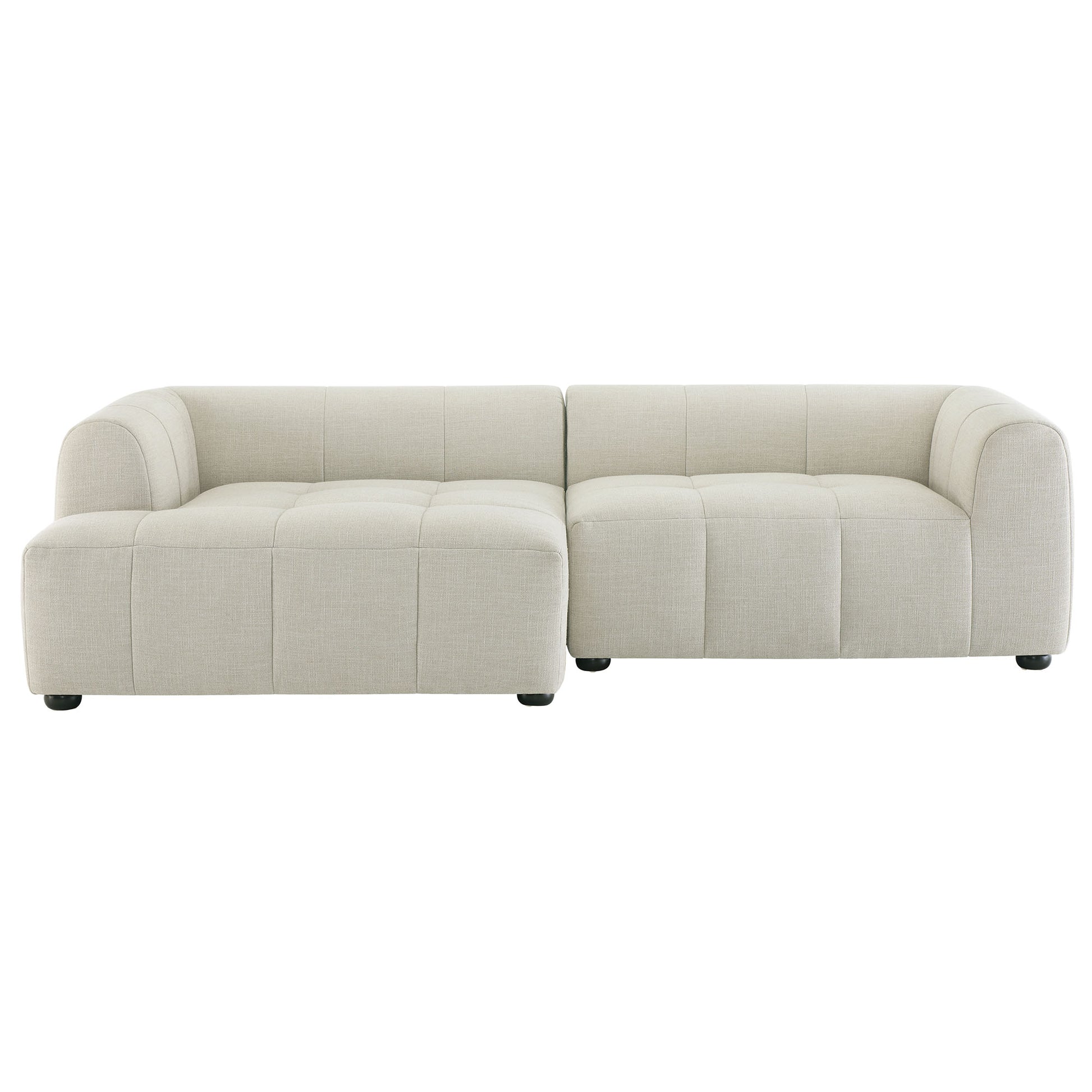 Liana Left-Facing Upholstered Fabric Modular sofá with Chaise