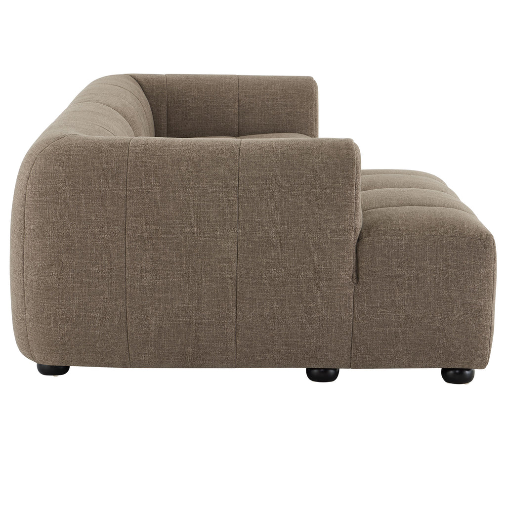 Liana Left-Facing Upholstered Fabric Modular sofá with Chaise