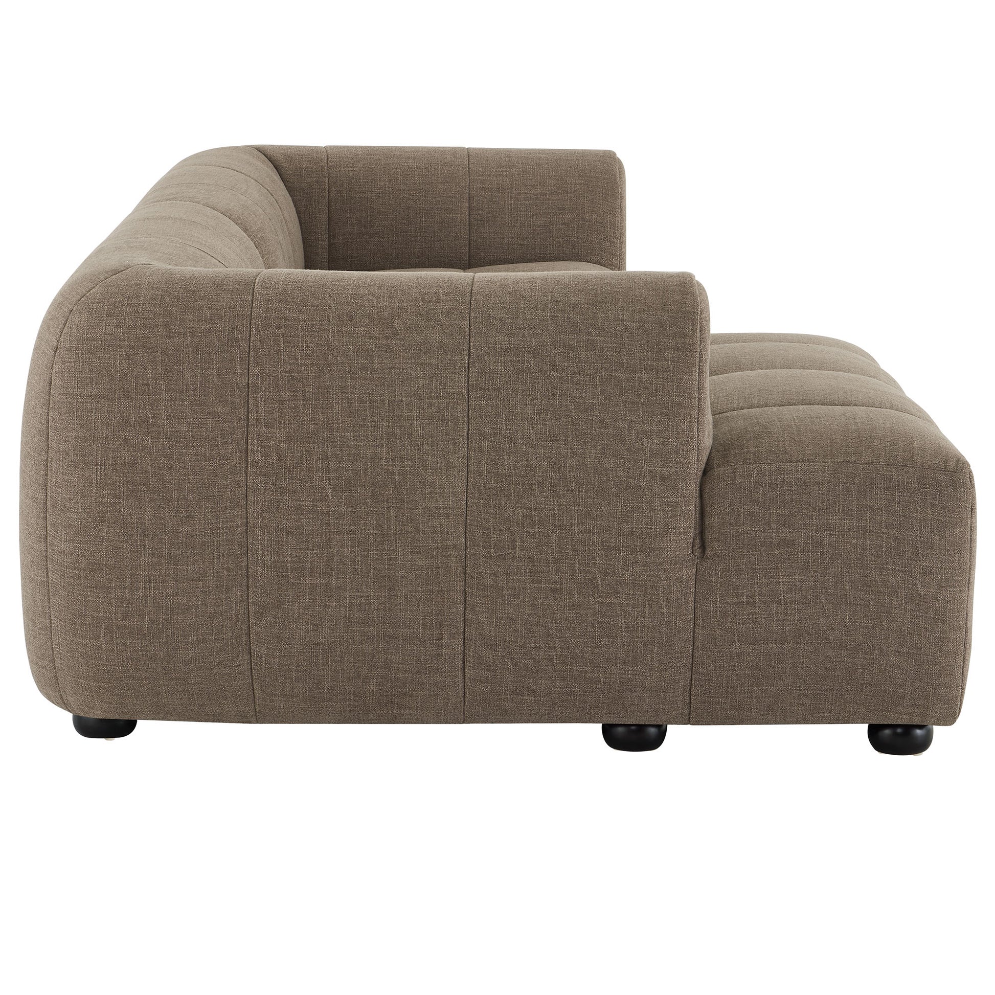 Liana Left-Facing Upholstered Fabric Modular sofá with Chaise