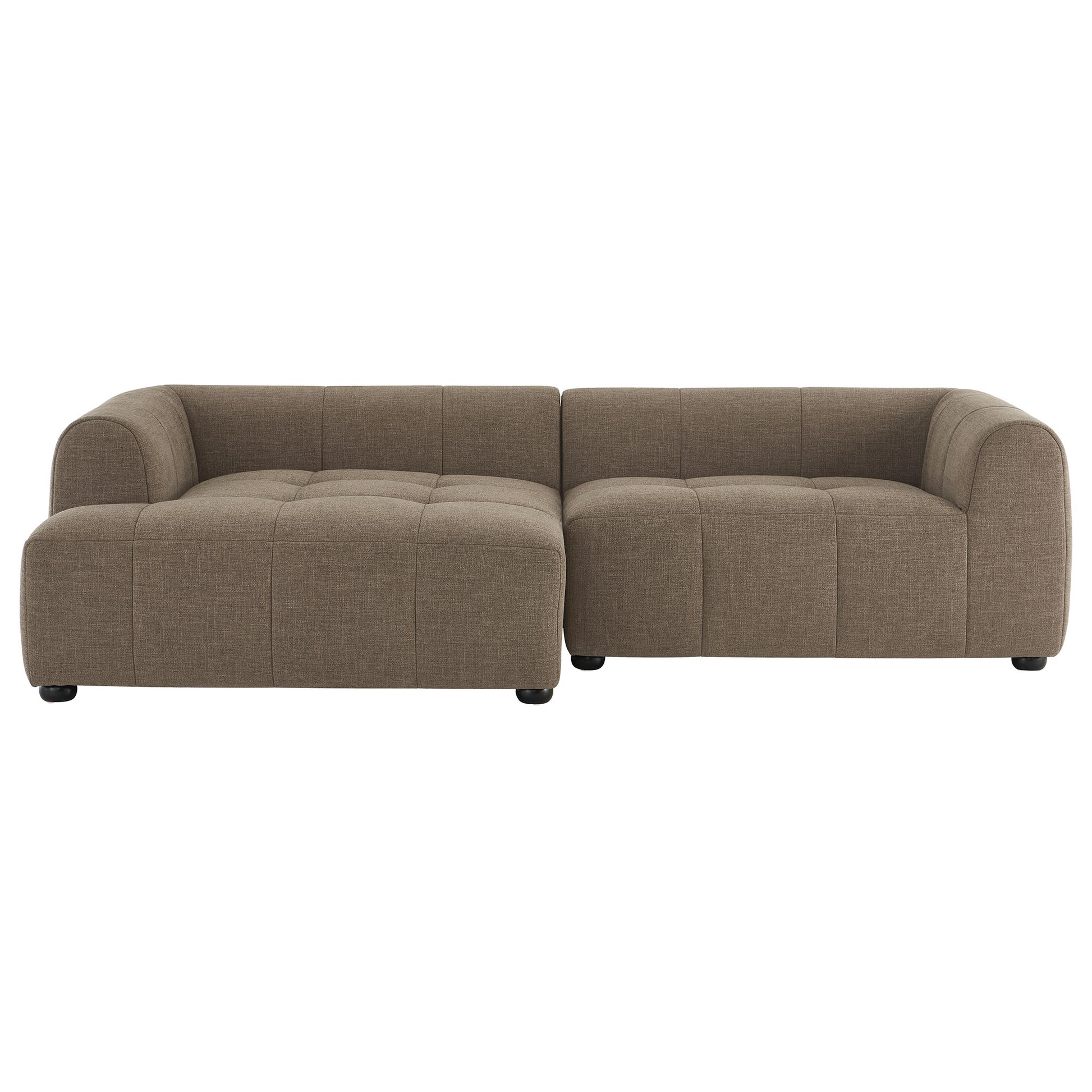 Liana Left-Facing Upholstered Fabric Modular sofá with Chaise