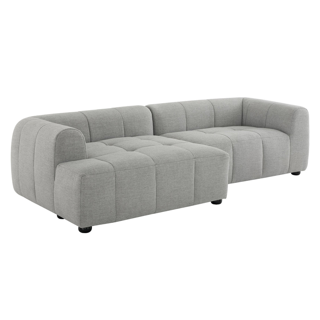 Liana Left-Facing Upholstered Fabric Modular sofá with Chaise