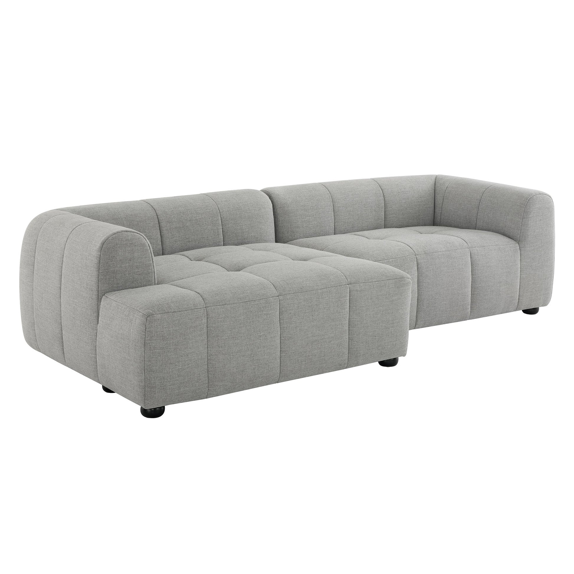 Liana Left-Facing Upholstered Fabric Modular sofá with Chaise