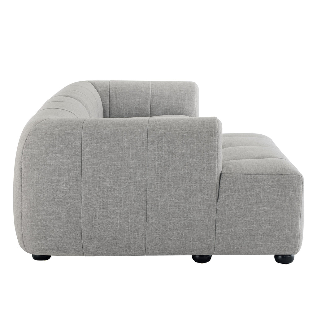Liana Left-Facing Upholstered Fabric Modular sofá with Chaise