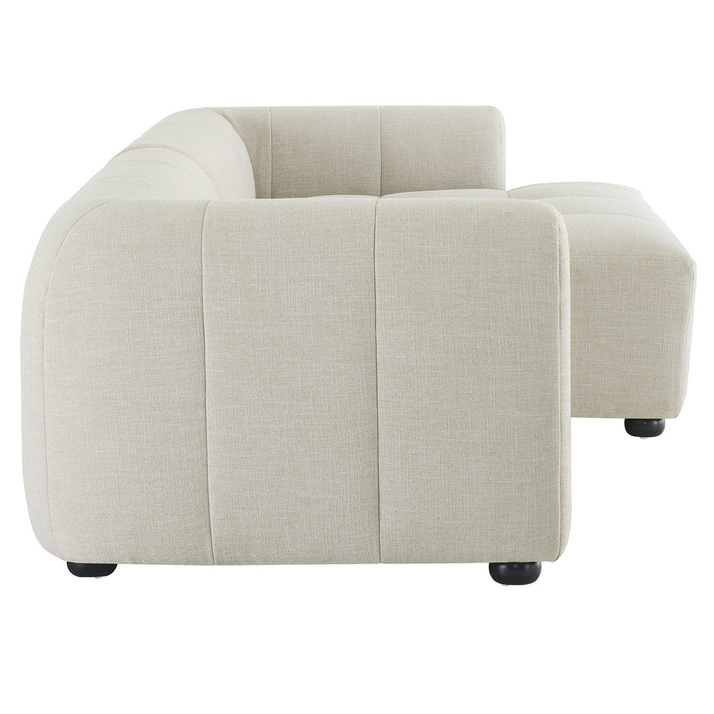 Liana Right-Facing Upholstered Fabric Modular sofá with Chaise