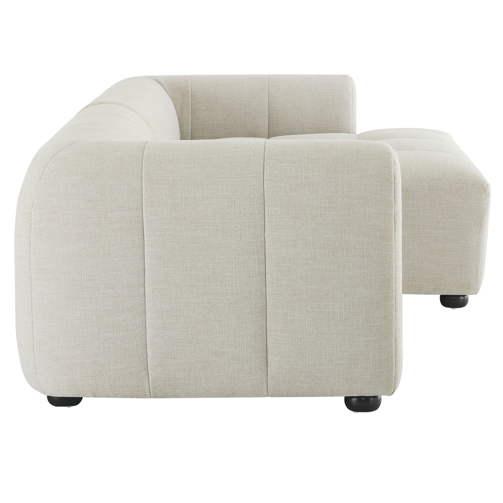 Liana Right-Facing Upholstered Fabric Modular sofá with Chaise