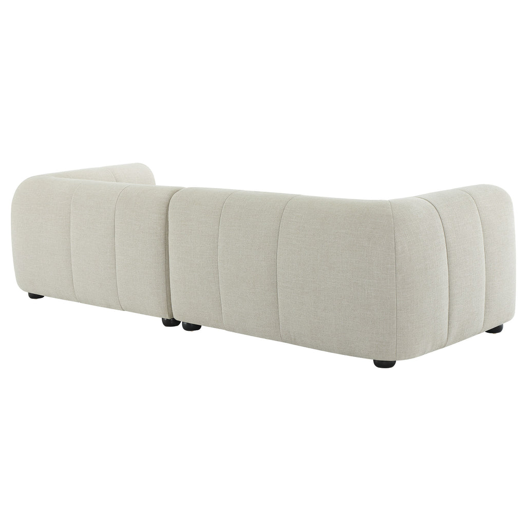 Liana Right-Facing Upholstered Fabric Modular sofá with Chaise