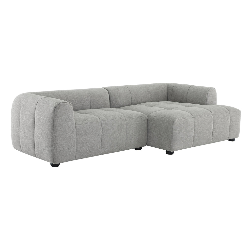 Liana Right-Facing Upholstered Fabric Modular sofá with Chaise