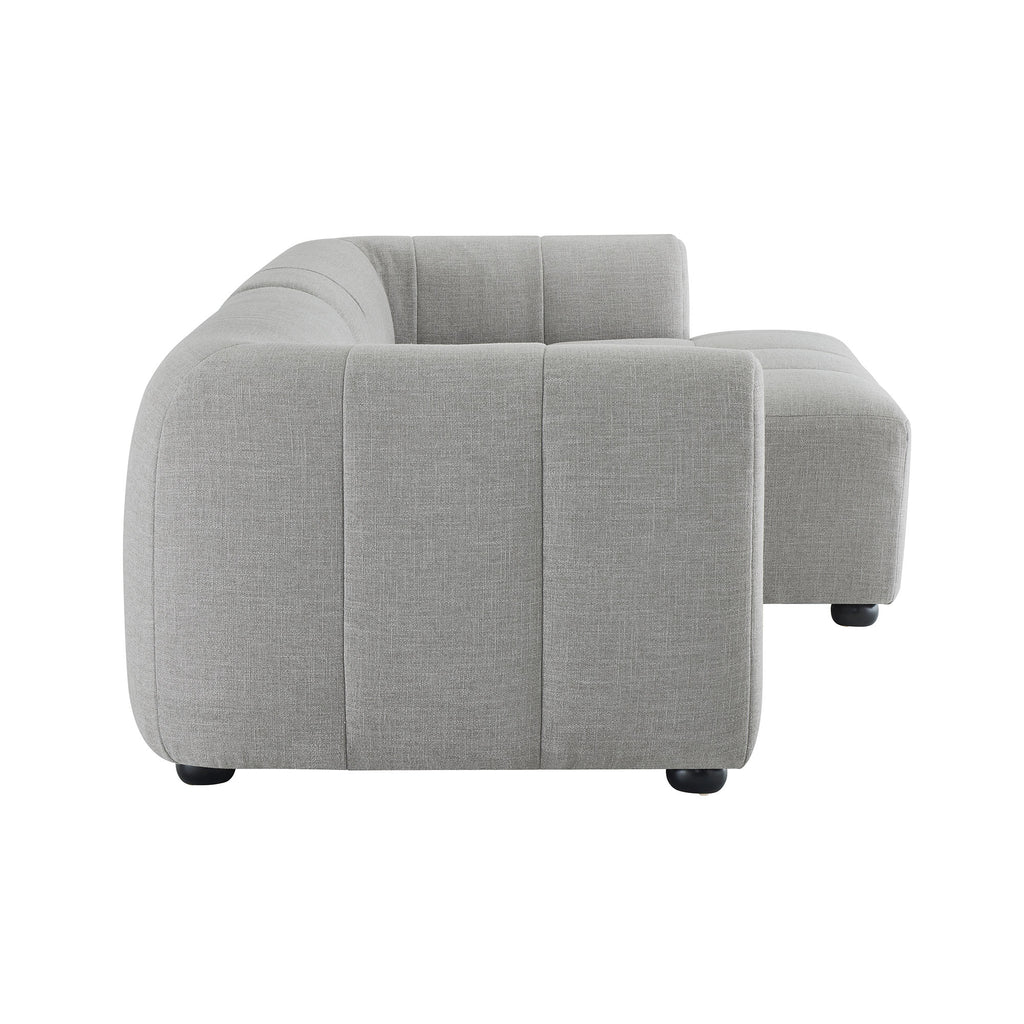 Liana Right-Facing Upholstered Fabric Modular sofá with Chaise