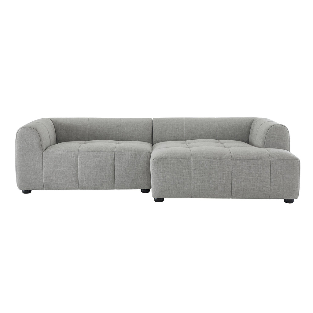 Liana Right-Facing Upholstered Fabric Modular sofá with Chaise