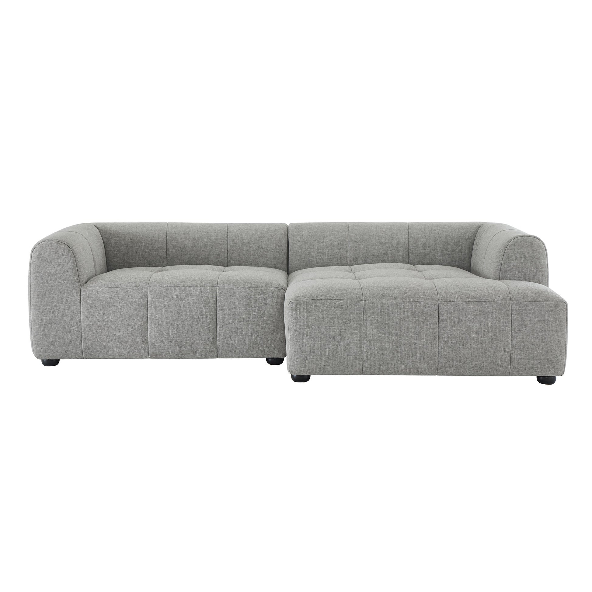 Liana Right-Facing Upholstered Fabric Modular sofá with Chaise