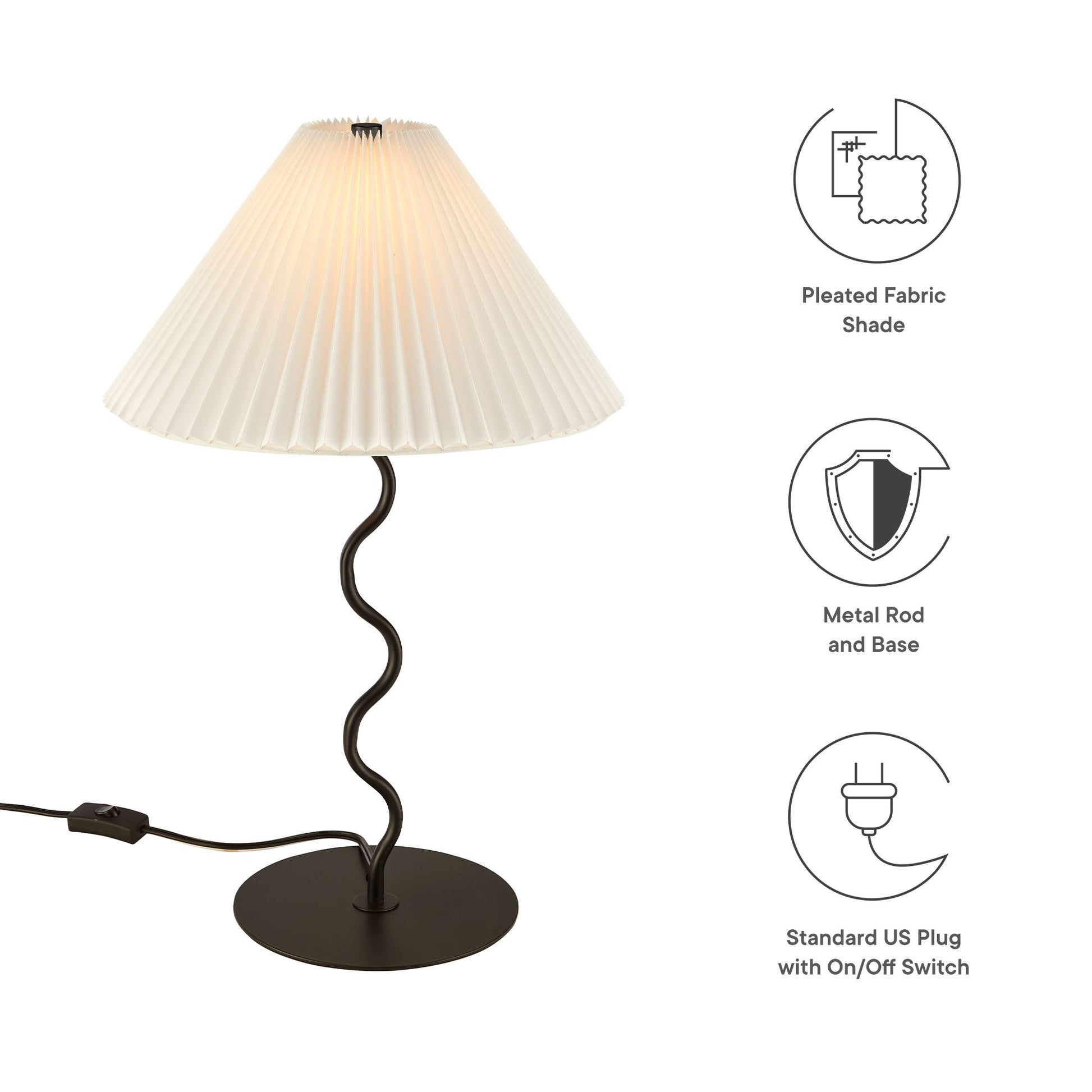Wave Squiggle mesa Lamp