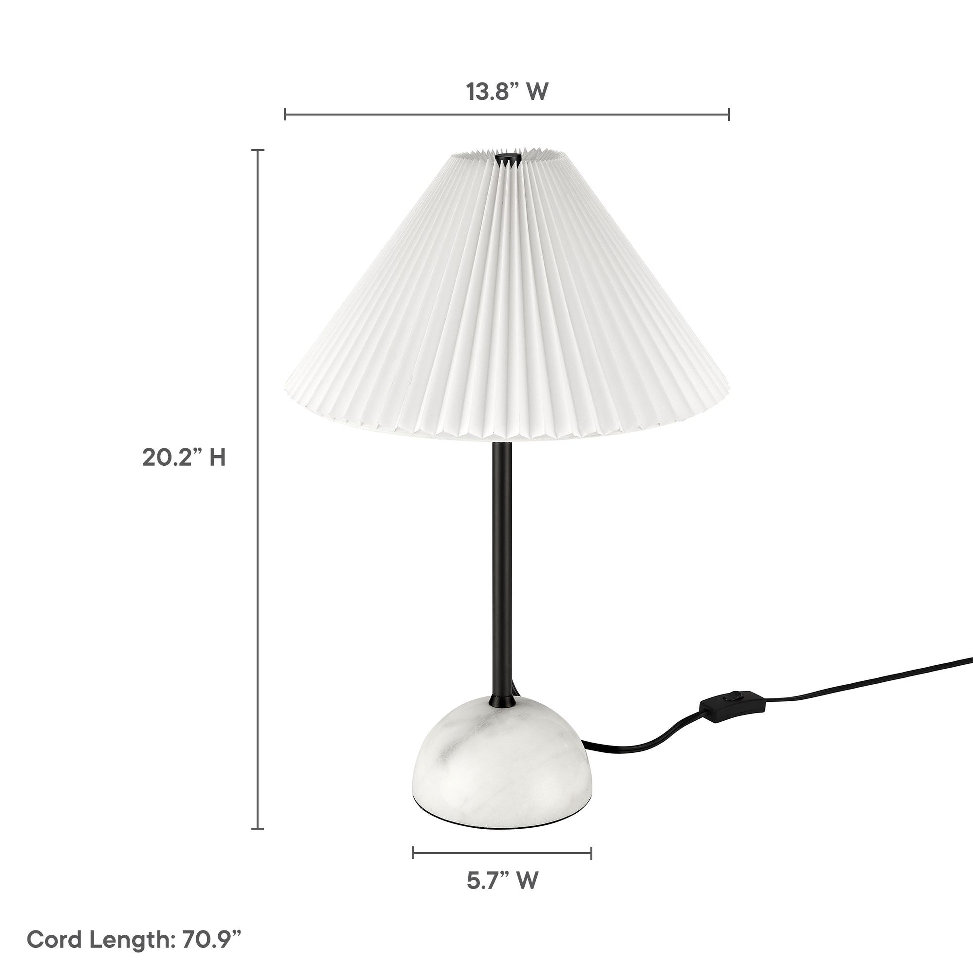 Illusion Marble Dome mesa Lamp