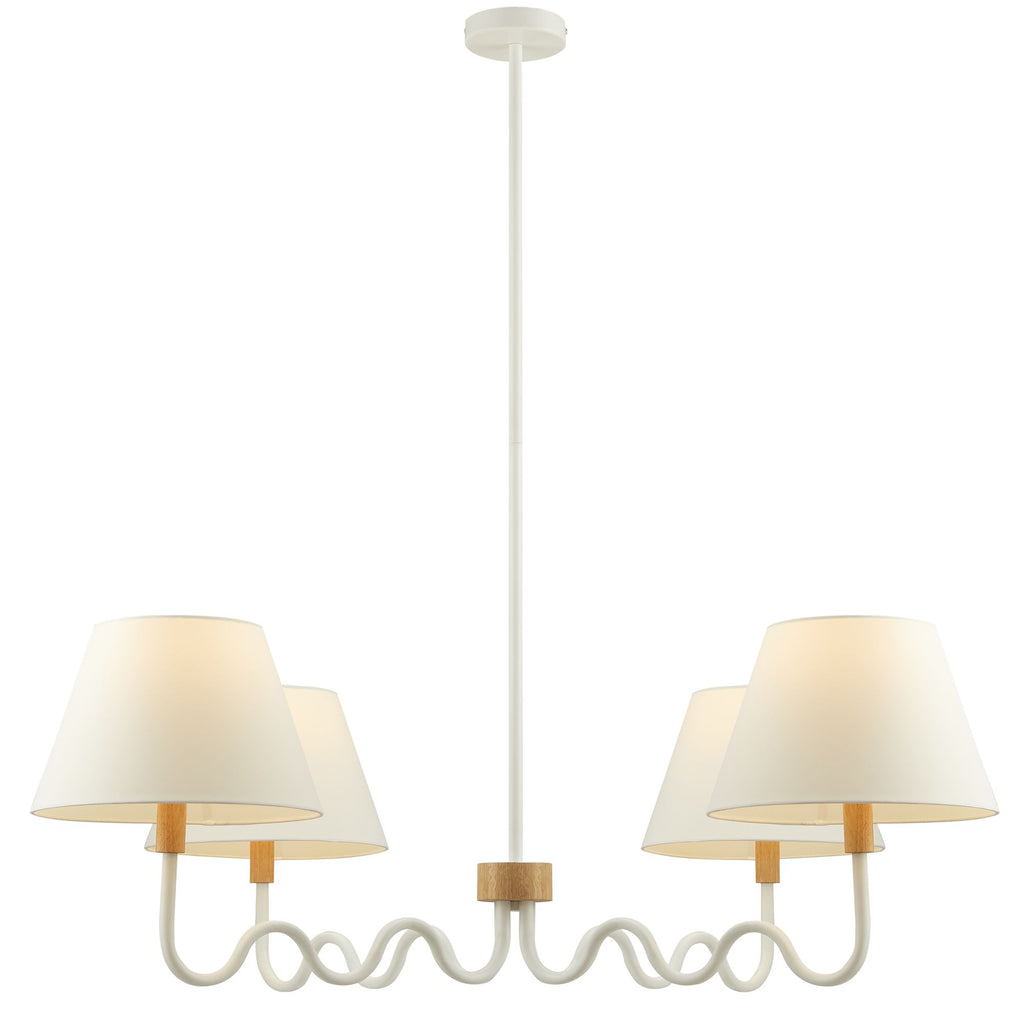 Sunlit Squiggle 4-Arm Pendant Light