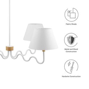 Sunlit Squiggle 4-Arm Pendant Light