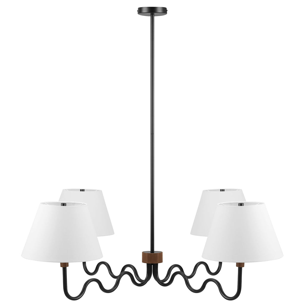 Sunlit Squiggle 4-Arm Pendant Light