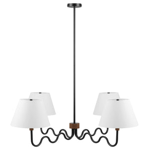 Sunlit Squiggle 4-Arm Pendant Light
