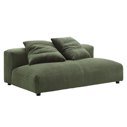 Solace Armless Loveseat con Ottoman Set