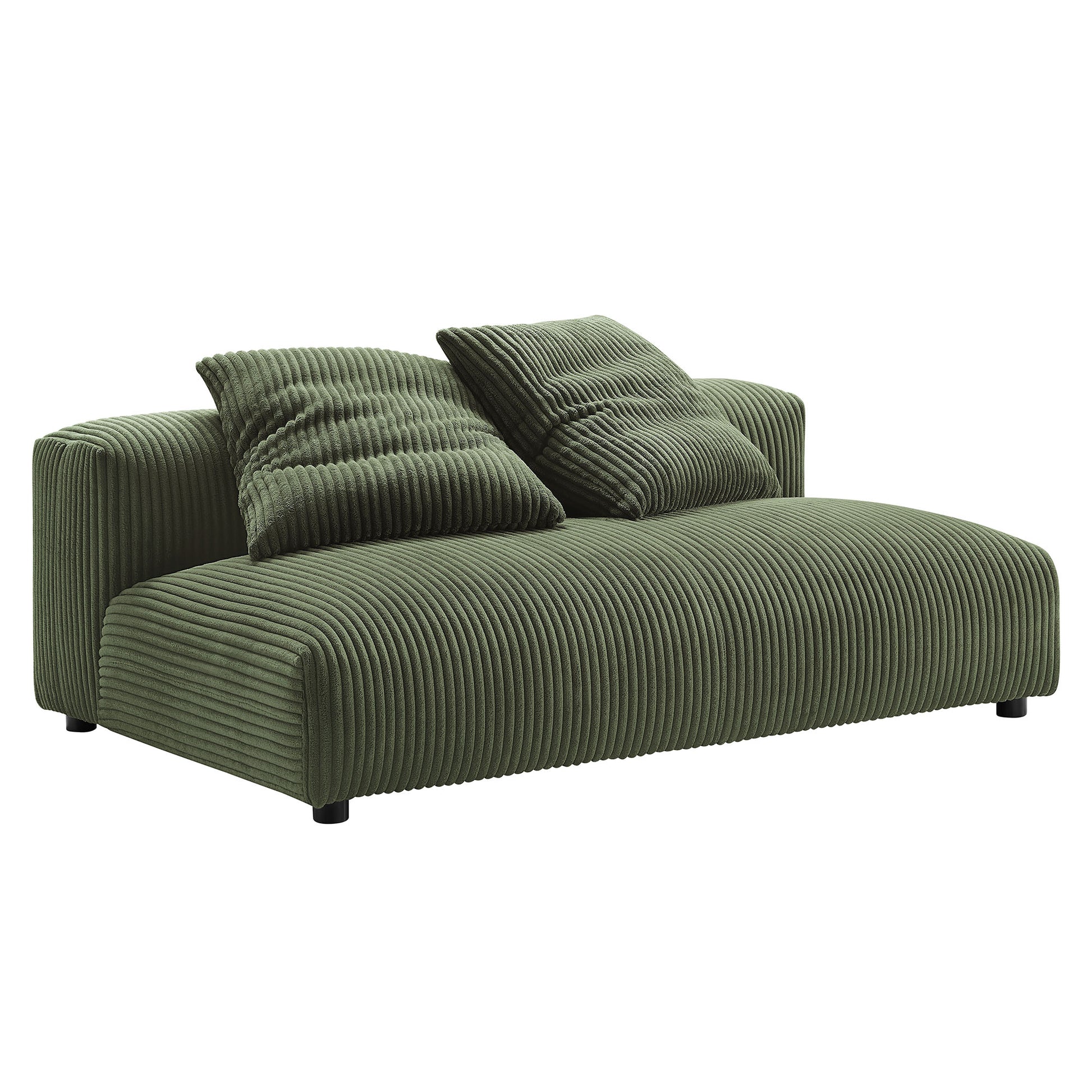 Solace 2-Piece Modular Corduroy Upholstered Sectional sofá With Chaise