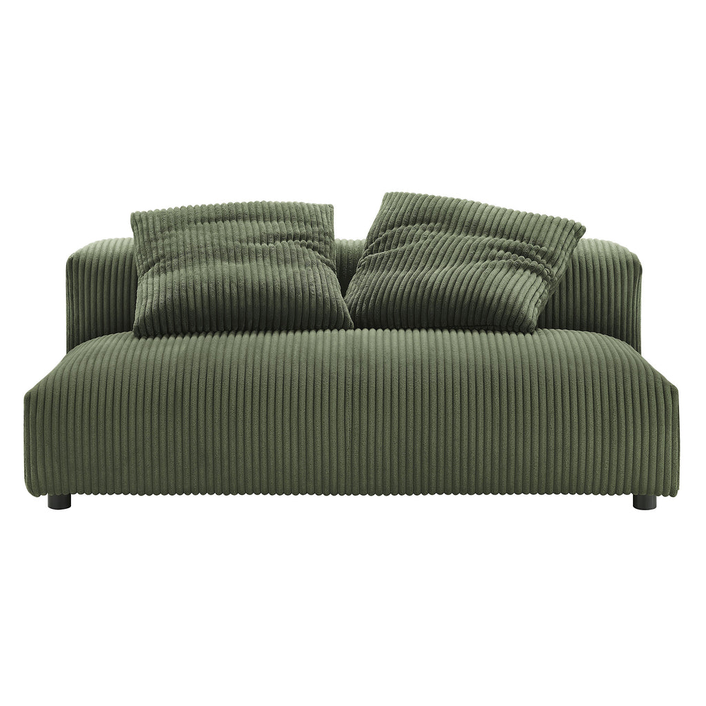 Solace 2-Piece Modular Corduroy Upholstered Sectional sofá With Chaise