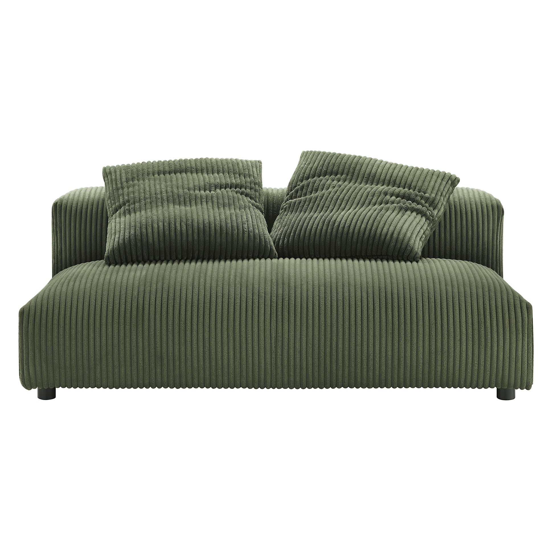 Solace 2-Piece Modular Corduroy Upholstered Sectional sofá With Chaise