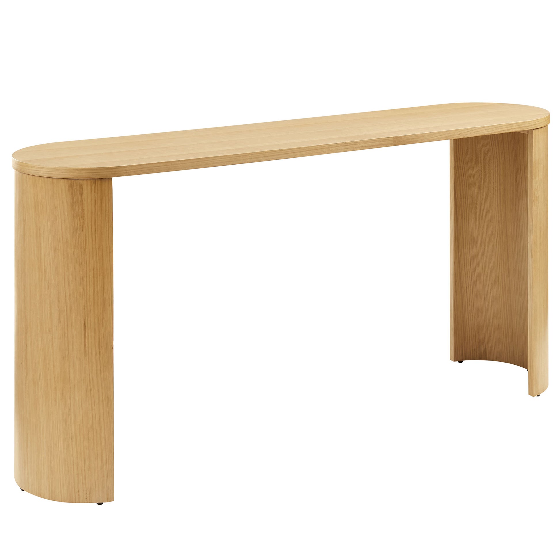 Aspect Oval Wood Entryway Console mesa