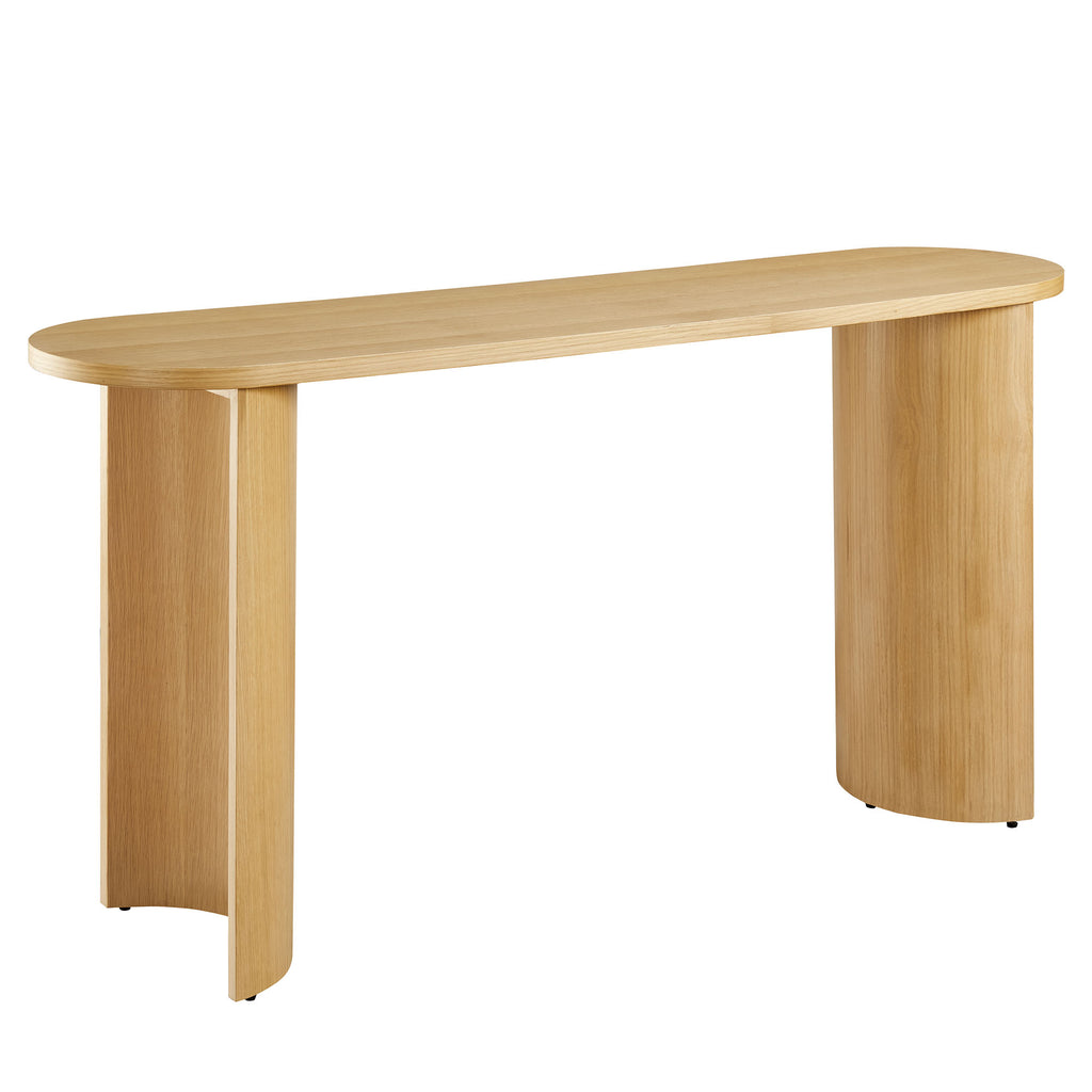 Aspect Oval Wood Entryway Console mesa