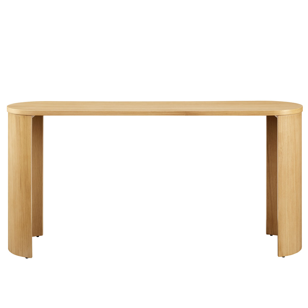 Aspect Oval Wood Entryway Console mesa