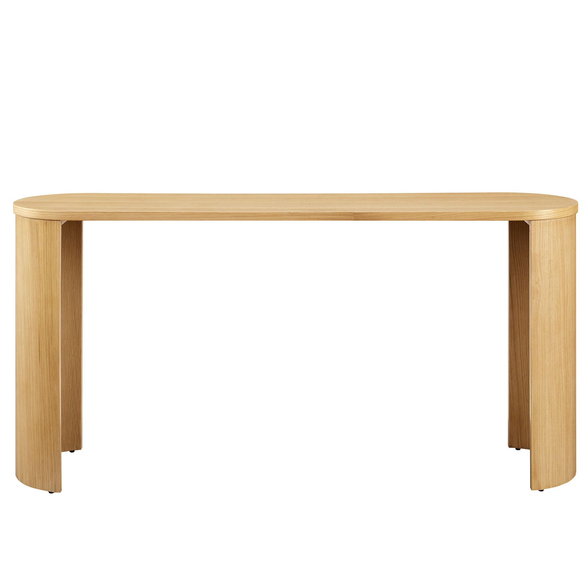 Aspect Oval Wood Entryway Console mesa