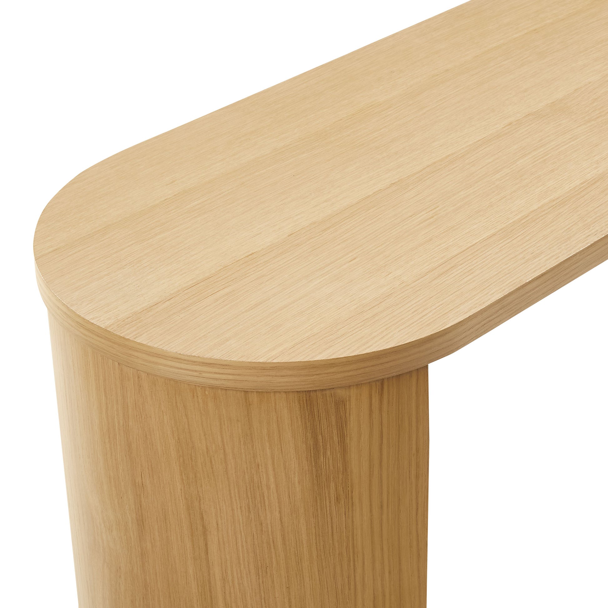 Aspect Oval Wood Entryway Console mesa