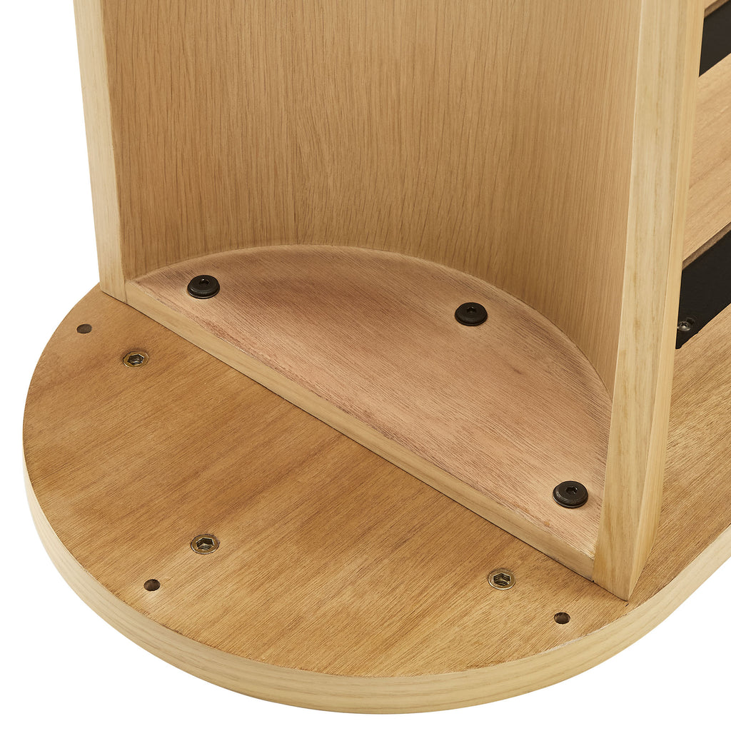 Aspect Oval Wood Entryway Console mesa