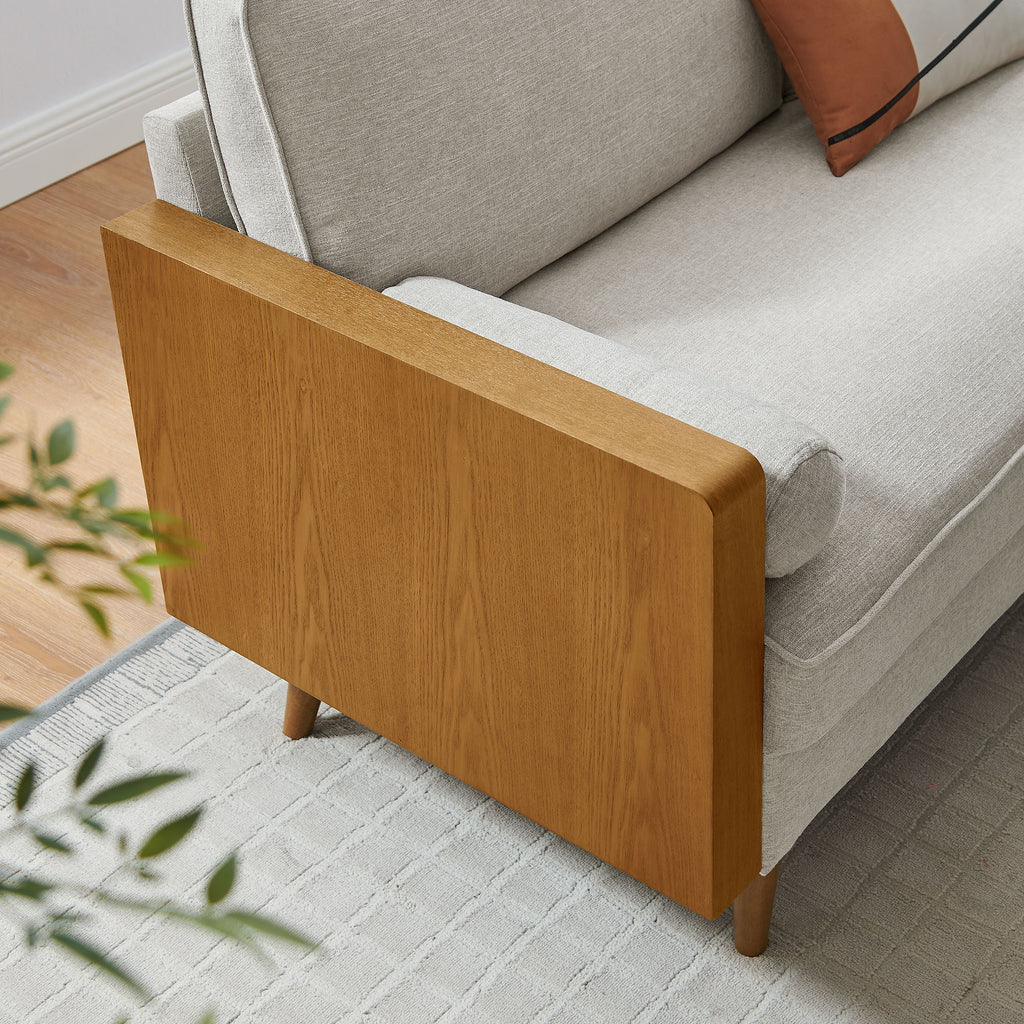 Kellan Heathered Fabric Upholstered sofá