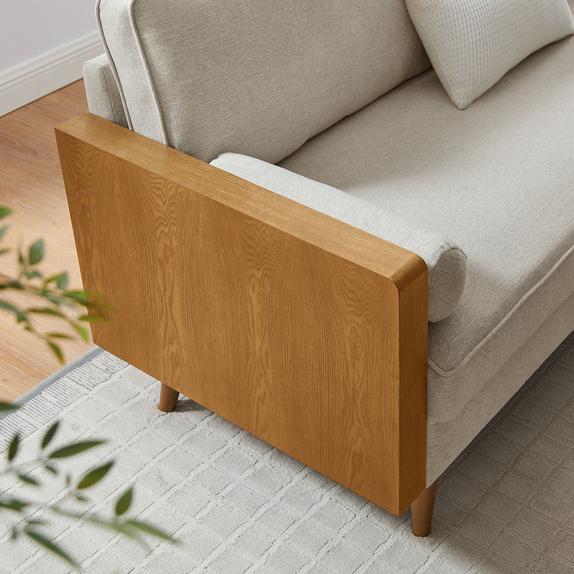 Kellan Heathered Fabric Upholstered sofá