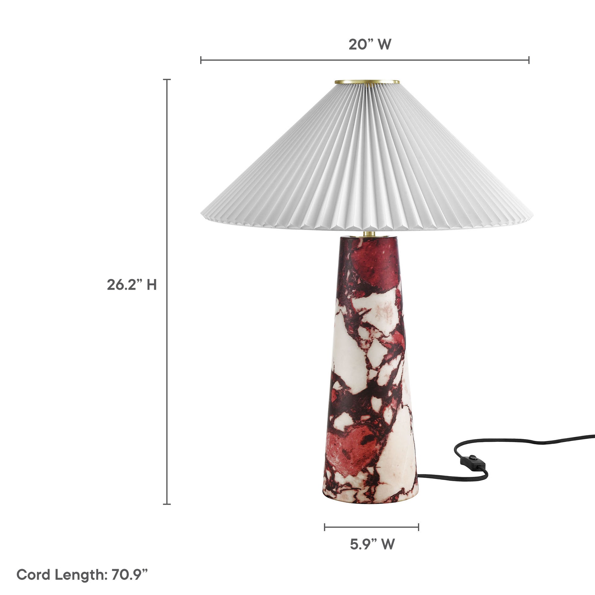 Nera Marble mesa Lamp