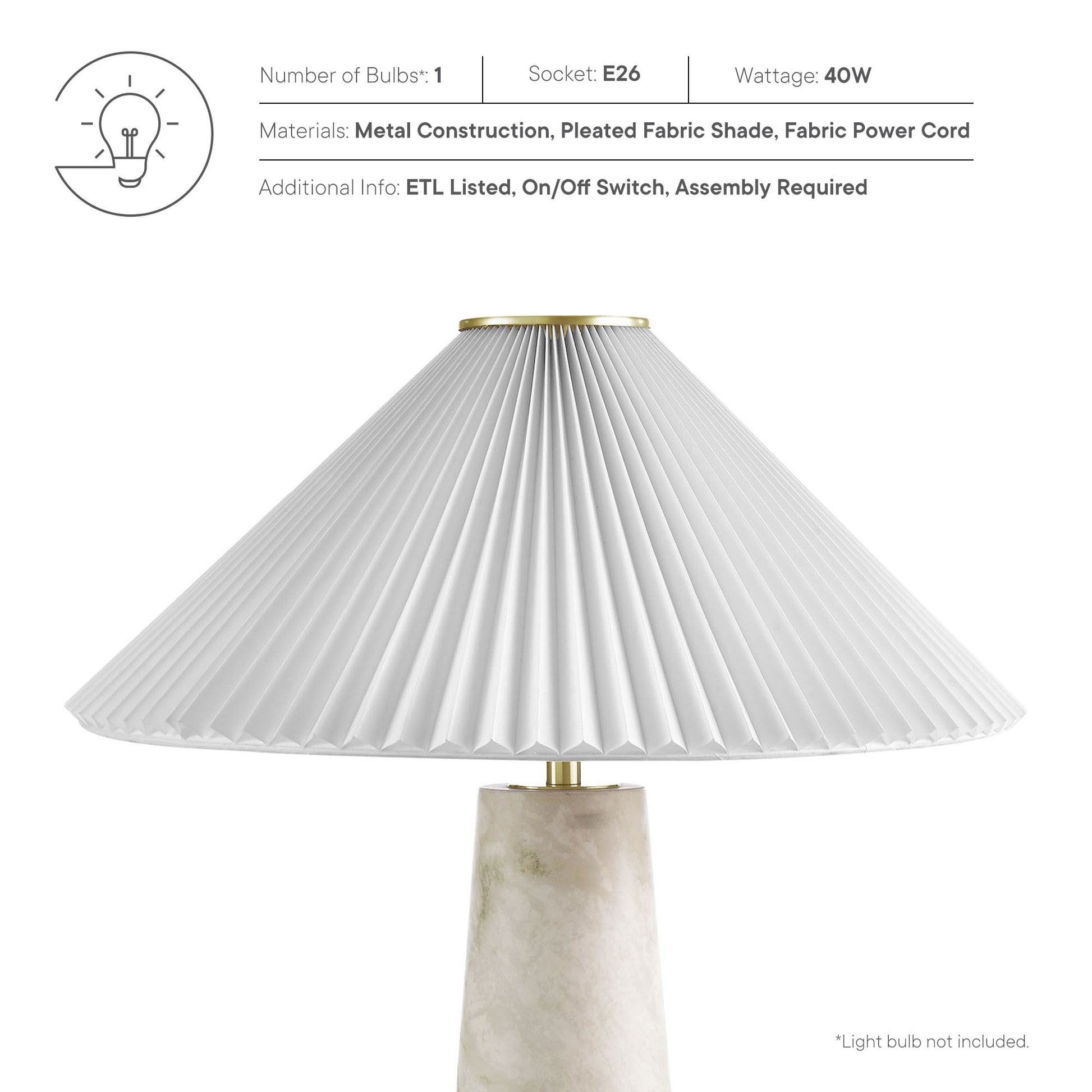 Nera Marble mesa Lamp