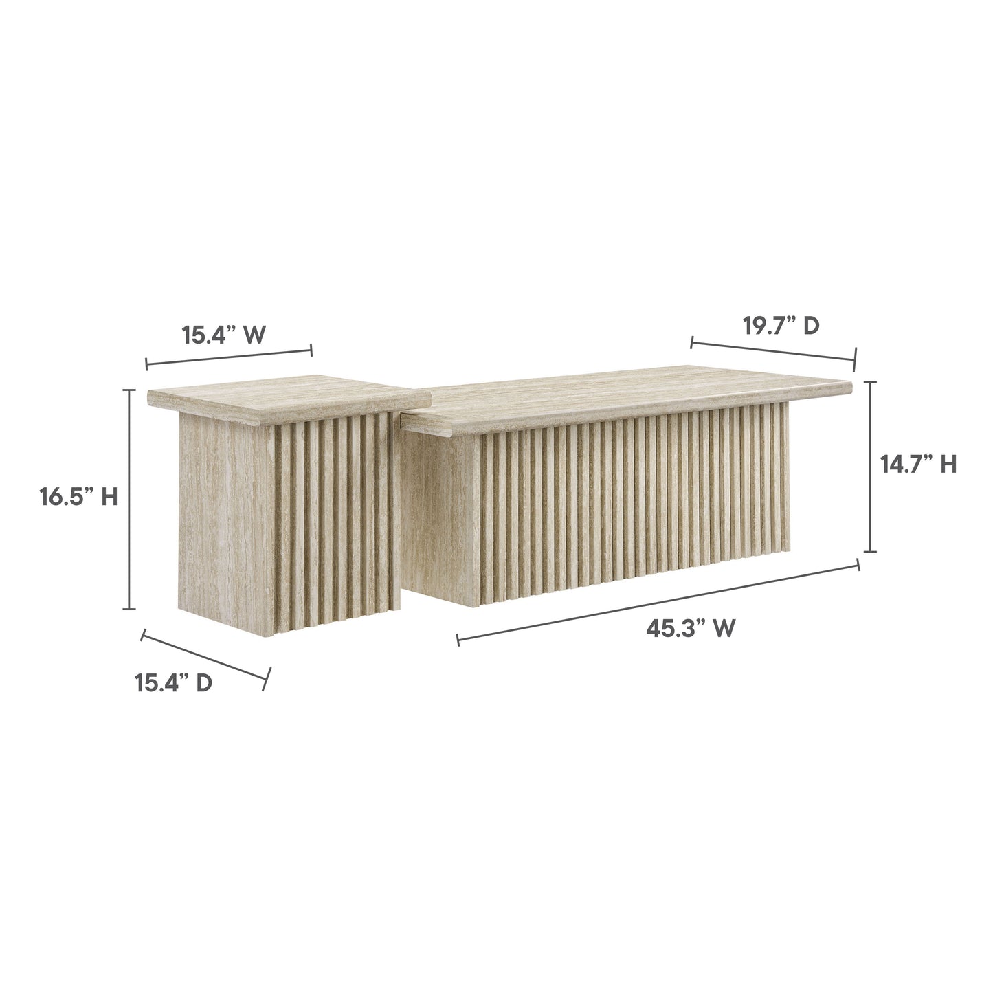 Render Mesa de Centro (Set de 2)