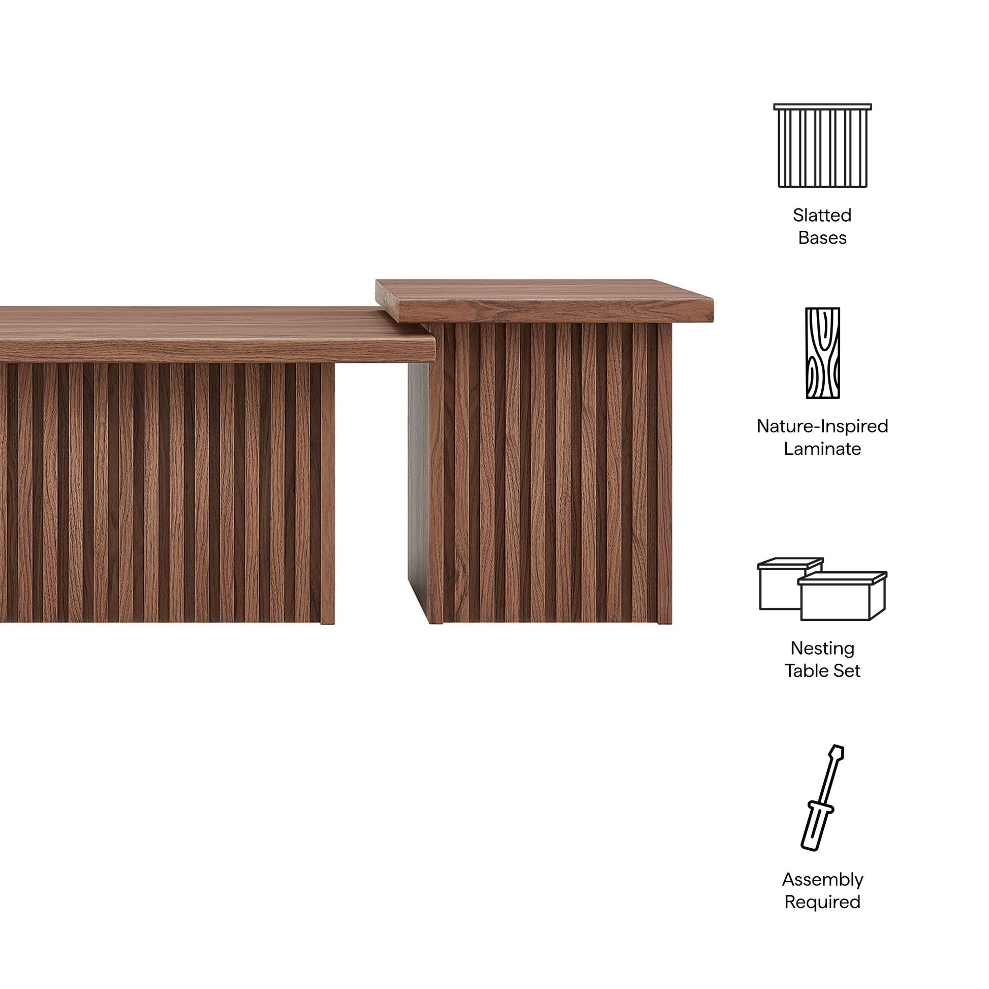 Render Nesting Coffee Tables Set of 2