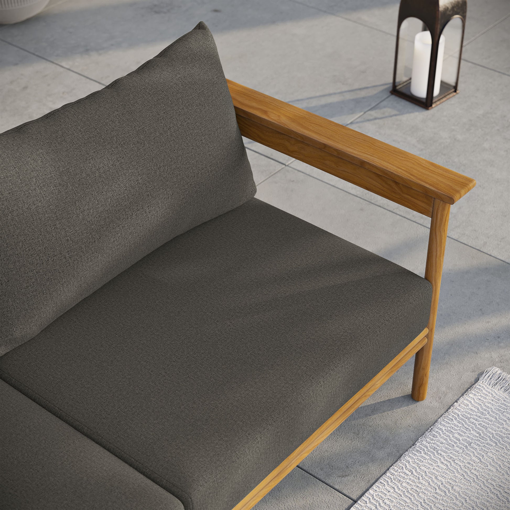 Wren Outdoor Patio Teak Wood sofá