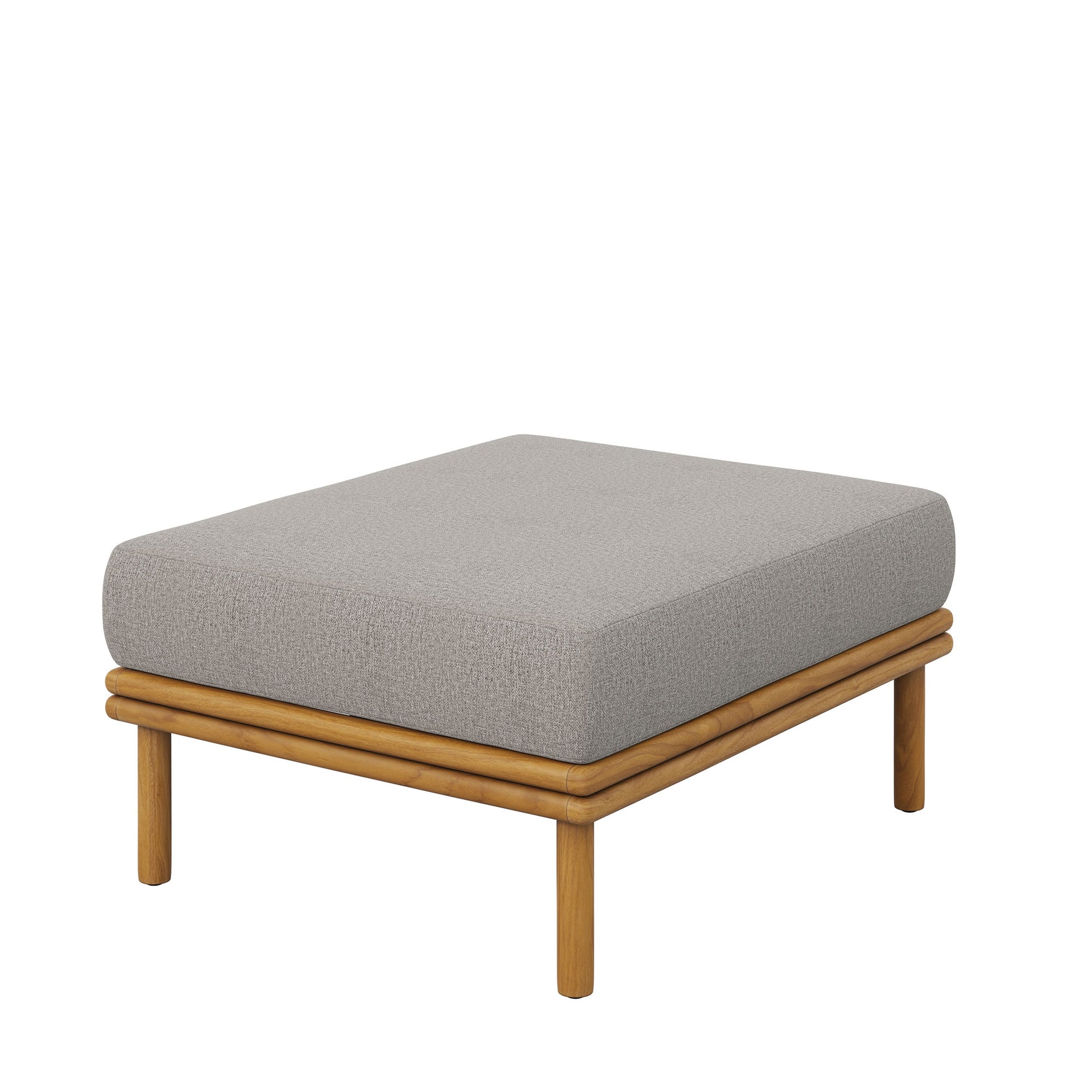 Wren 2-Piece Outdoor Patio Teak Wood sofá and Ottoman Set