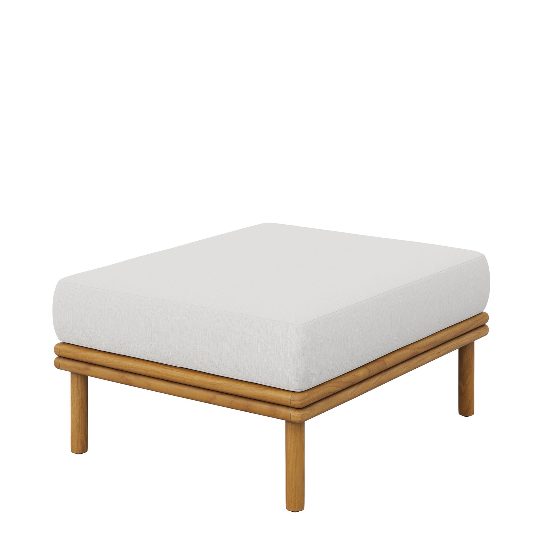 Wren 2-Piece Outdoor Patio Teak Wood sofá and Ottoman Set