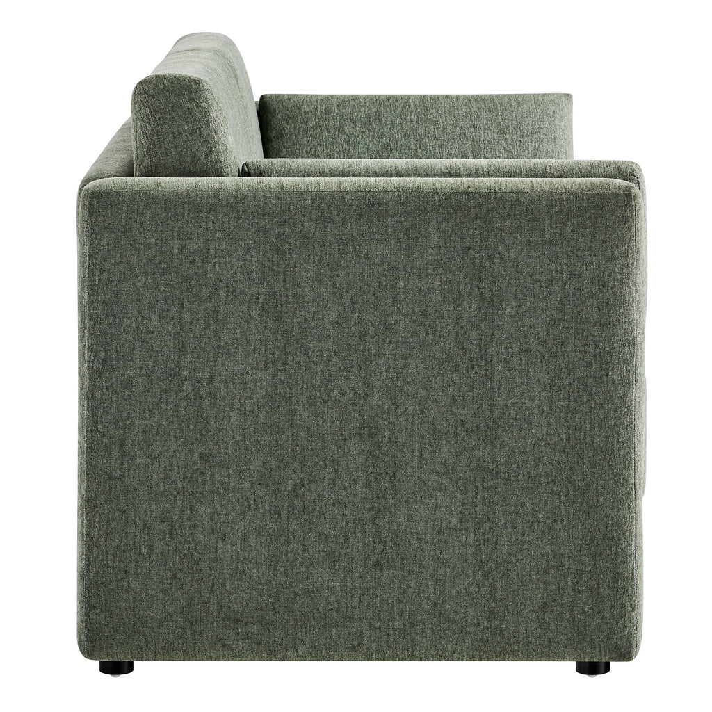 Linden Upholstered Heathered Chenille sofá