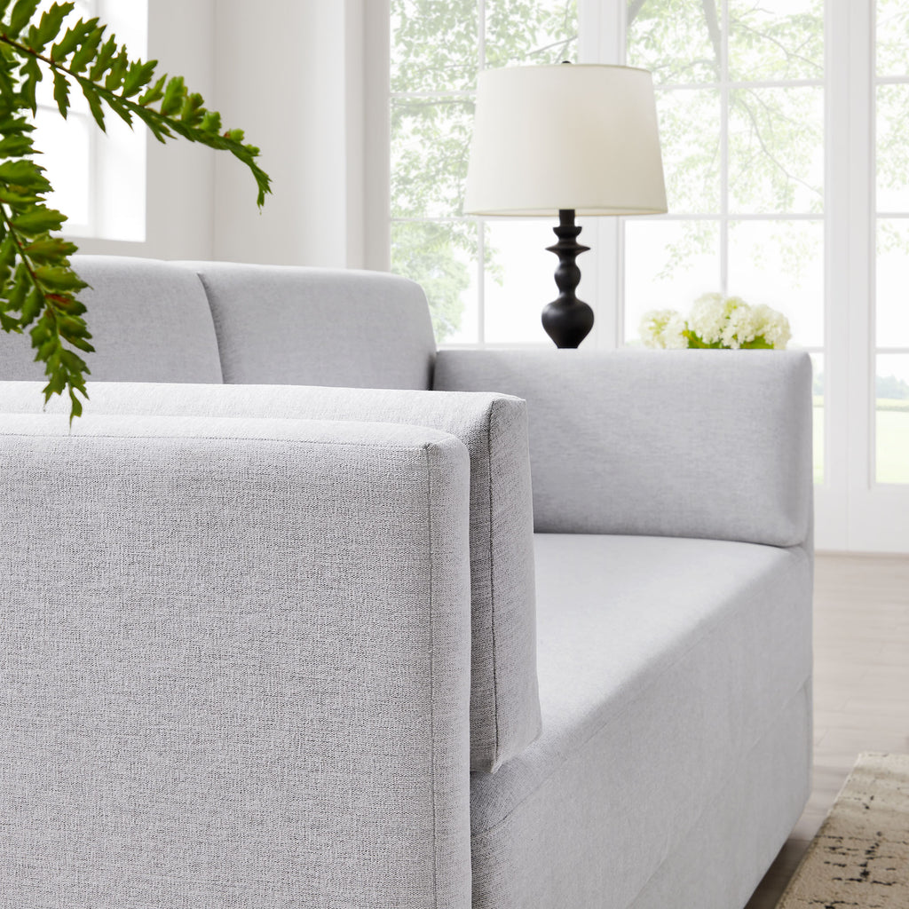 Linden Upholstered Heathered Chenille sofá