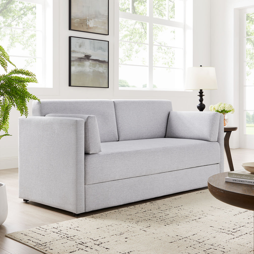 Linden Upholstered Heathered Chenille sofá