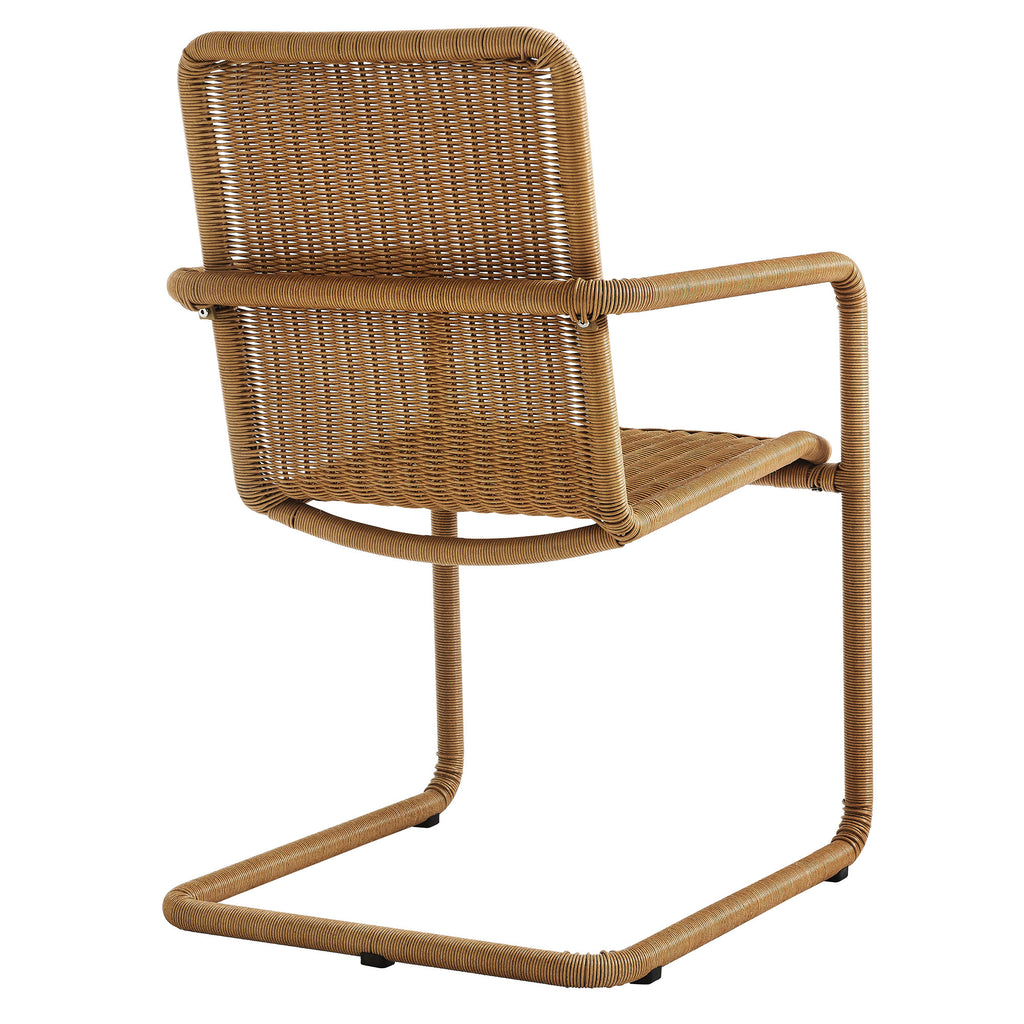 Abacus Outdoor Patio Wicker comedor sillas Set of 2