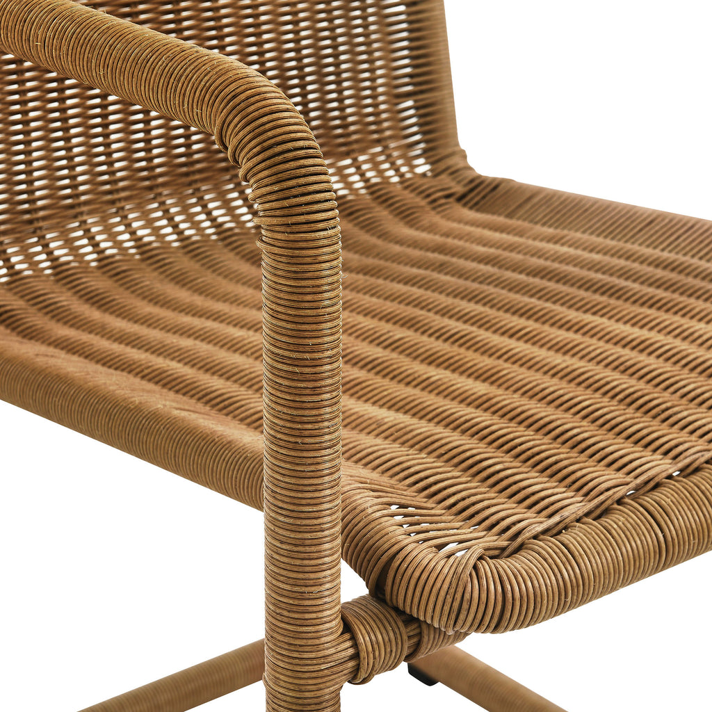 Abacus Outdoor Patio Wicker comedor sillas Set of 2