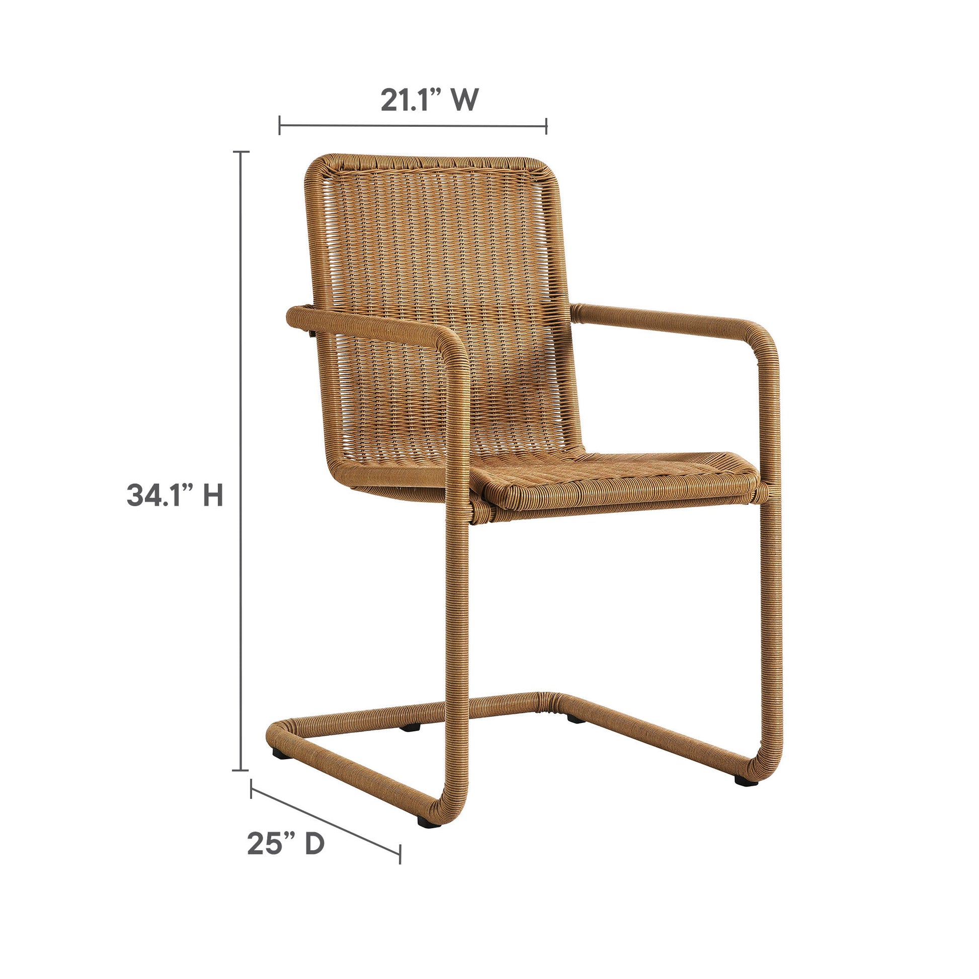 Abacus 7-Piece Rectangular Outdoor Patio Aluminum comedor mesa Set with Rattan Armchairs