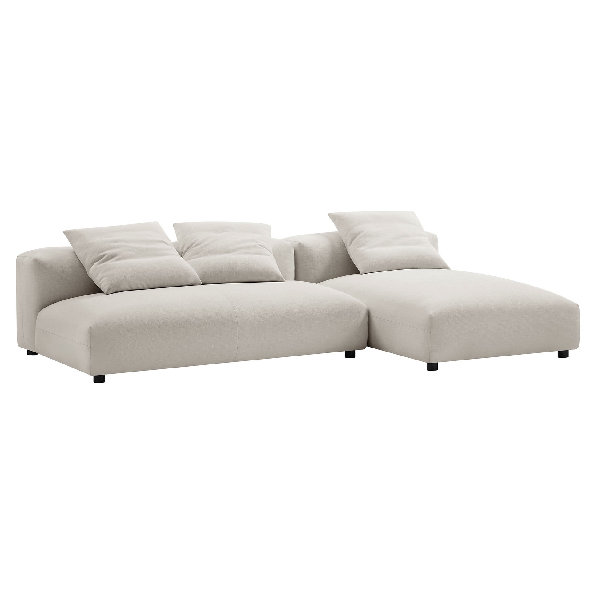 Solace 2-Piece Modular Upholstered Fabric Sectional sofá With Chaise