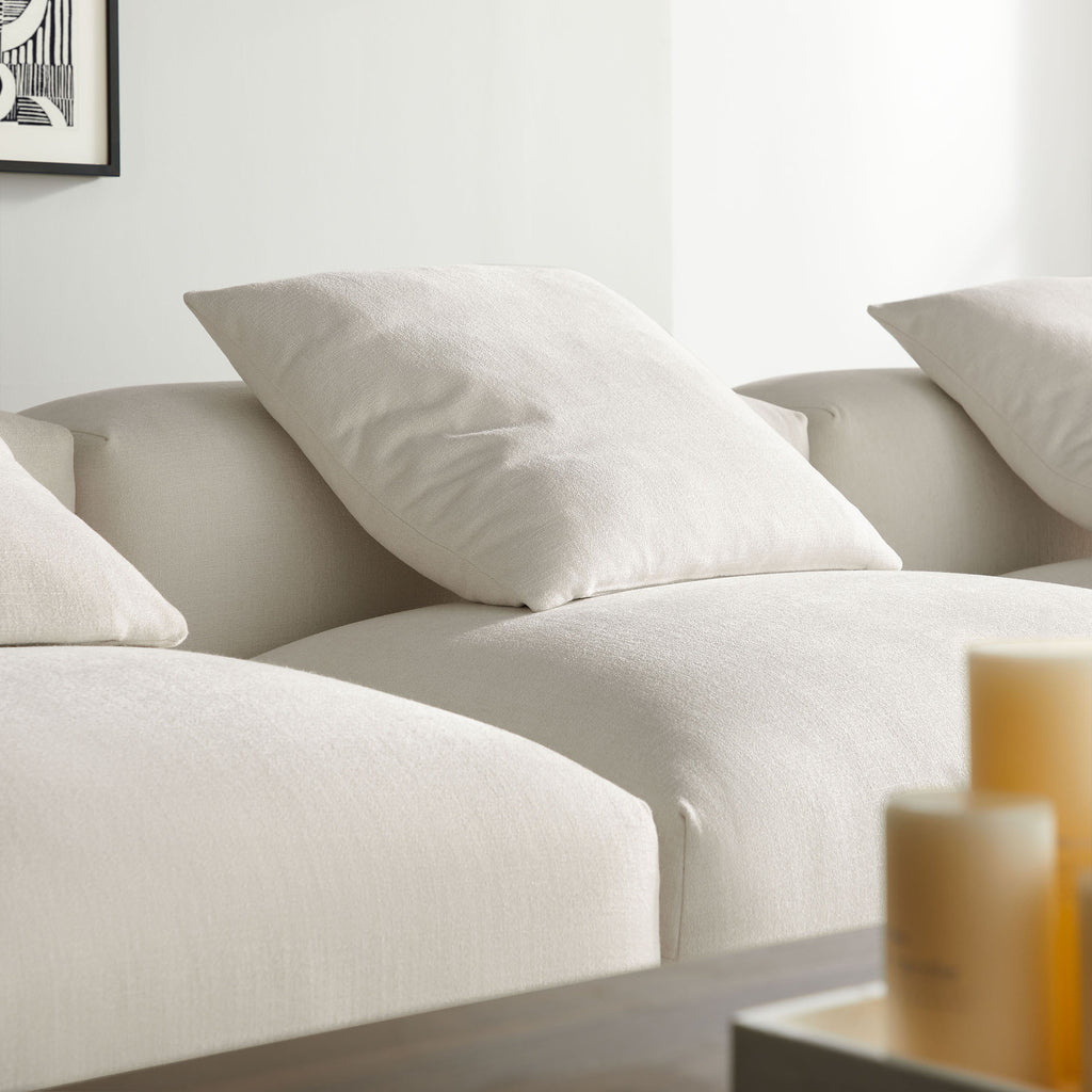 Solace 4-Piece Modular Upholstered Fabric Sectional sofá